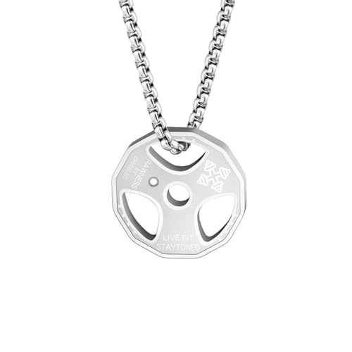 Wegiwuca Steel Dumbbell Anhänger Halskette Hantelkette Ehepaar Halskette Fitness Fitness Sport Schmuck Für Männer Jungen Sport Langhantel Für Frauen Wegiwuca Steel Dumbbell Anhänger Halskette Hantelkette Ehepaar Halskette Fitness Fitness Sport Schmuck Für Männer Jungen Sport Langhantel Für Frauen von Wegiwuca
