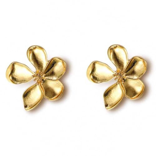 Blumenohrringe 18K Flower Earrings Groß im Boho-Stil – Femininer Charme trifft modernes Design Blumenohrringe 18K Flower Earrings Groß im Boho-Stil – Femininer Charme trifft modernes Design von Wei Tech