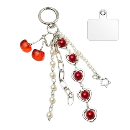 Wei Tech Funkelnde Schlüsselanhänger – Glitzernde Perlen, schöne Farben, Handy Anhänger für Smartphones, Taschen & Accessoires, Stylisches Deko-Gadget von Wei Tech