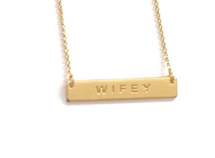 Wifey Goldbarren Halskette Wifey Goldbarren Halskette von WeiFineImpressions