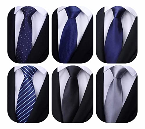WeiShang herren packung mit 6 klassischen geschäftsbindung seidenkrawatte individuelle krawatte mittel 11 von WeiShang