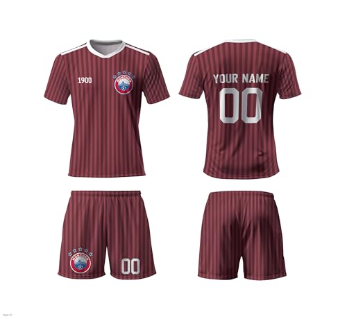 WeiaiziY Bayern Fußball Trikot Kinder Set,Bayern Personalisierte Trikot Set mit Eigenem Namen & Nummer, Fußball Geschenk Trikot für Kinder,Herren,Jungen,100% Polyester, Atmungsaktiv WeiaiziY Bayern Fußball Trikot Kinder Set,Bayern Personalisierte Trikot Set mit Eigenem Namen & Nummer, Fußball Geschenk Trikot für Kinder,Herren,Jungen,100% Polyester, Atmungsaktiv von WeiaiziY
