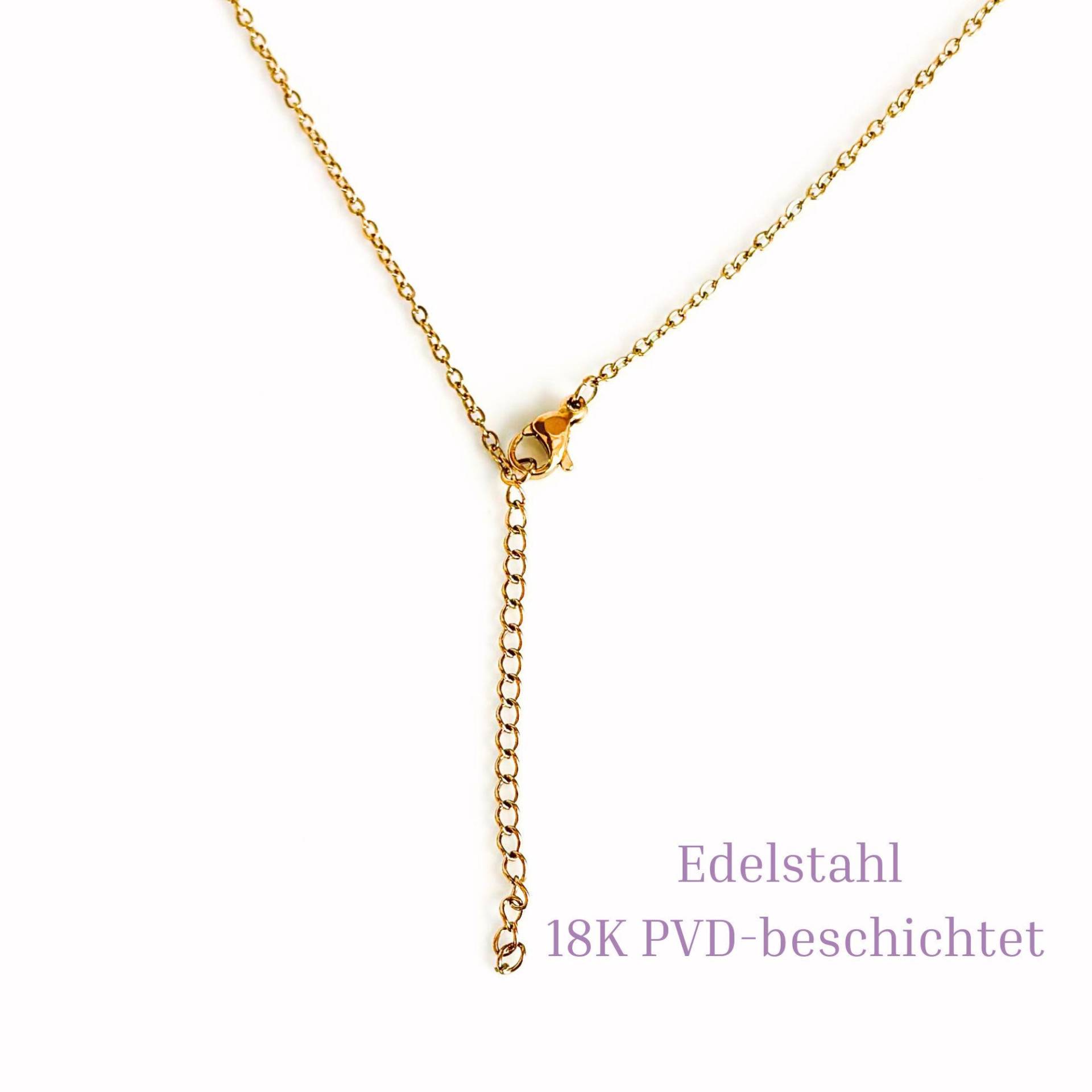 Edelstahl Halskette 45cm - Filigrane 1, 5mm Gliederkette Mit 18K Gold Pvd Vakuumbeschichtung, Langlebig, Elegant & Hautfreundlich von WeiberkramShop