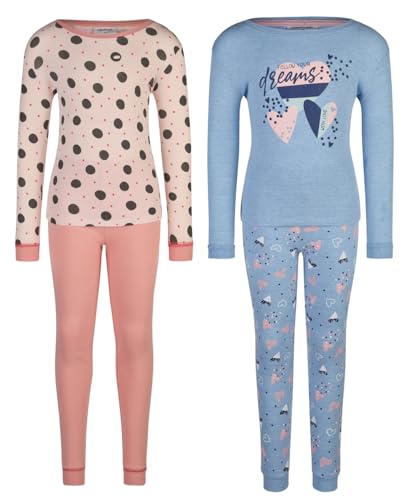 2er Pack Kinder Junge & Mädchen Pyjama 2-14 Jahre Schlafanzug weicher Hausanzug 4-teiliges Pyjamaset aus Warmer Baumwolle Winterset (DE/NL/SE/PL, Alter, 7 Jahre, 8 Jahre, Regular, P00-3) von Weichers