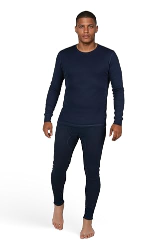Herren Baumwoll Thermo Unterwäsche lang Winter Wäsche 2-teiliges Set Lange Hose + Sweatshirt weich, wärmend und formstabil (N1, M) von Weichers