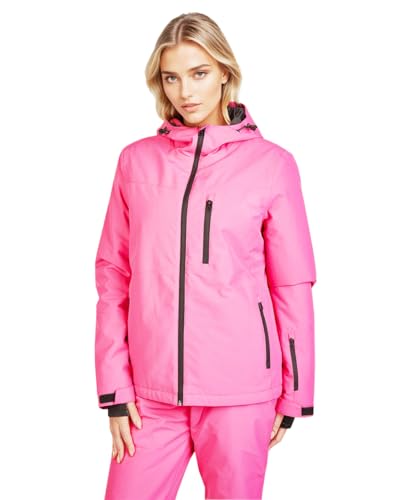 Weichers Skianzug Gr.M-XXL Damen Skijacke Skihose Schneeanzug Pants mit Kapuze Winddicht Wasserdicht Skifahren Schnee (04, S) von Weichers