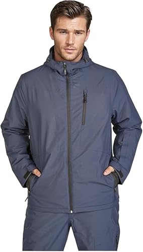 Weichers Skianzug Gr.M-XXL Herren Skijacke Skihose Schneeanzug Pants mit Kapuze Winddicht Wasserdicht Skifahren Schnee (B2, XXL) von Weichers