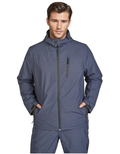 Weichers Skianzug Gr.S-XXL Damen Herren Skijacke Skihose Schneeanzug Pants mit Kapuze Winddicht Wasserdicht Skifahren Schnee (Jacke Herren, B2, XXL) von Weichers