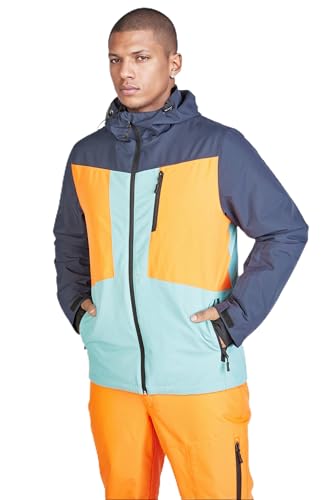 Weichers Skianzug Gr.S-XXL Damen Herren Skijacke Skihose Schneeanzug Pants mit Kapuze Winddicht Wasserdicht Skifahren Schnee (Jacke Herren, B4, L) von Weichers