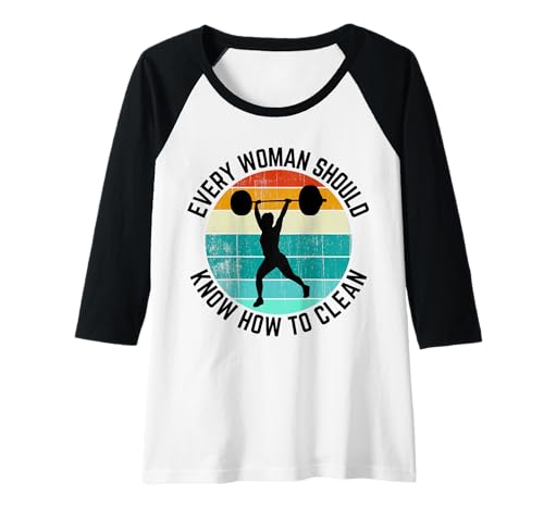 Damen Damen Every Woman Should Know How To Clean Tank Weight Lift Raglan Damen Damen Every Woman Should Know How To Clean Tank Weight Lift Raglan von Weight Lifting Shirts für Damen
