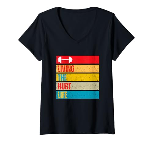 Damen Everything Hurts Lustiges Gewichtheben Sport Workout Zitate T-Shirt mit V-Ausschnitt Damen Everything Hurts Lustiges Gewichtheben Sport Workout Zitate T-Shirt mit V-Ausschnitt von Weightlifting Gym Muscle Old Age Gag Accessories