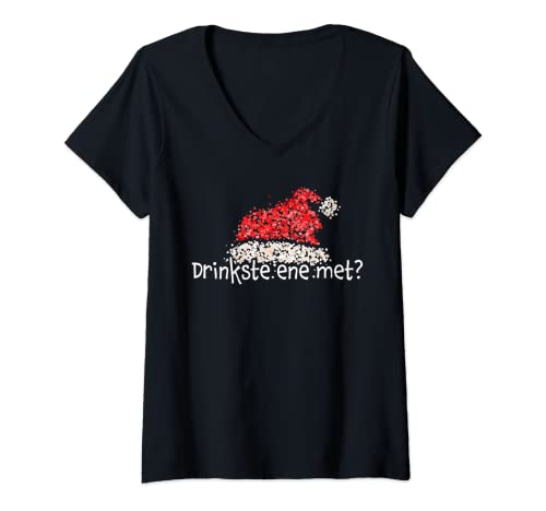 Damen Nikolausmütze Weihnachtsmütze Kölsch Kölner Kölnerin Köln T-Shirt mit V-Ausschnitt Damen Nikolausmütze Weihnachtsmütze Kölsch Kölner Kölnerin Köln T-Shirt mit V-Ausschnitt von Weihnachten Christmas Xmas Köln Kölsch Kölner