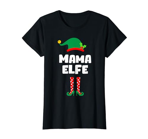 Mama Elfe Weihnachtsoutfit Partnerlook Elfen Fun Weihnachten T-Shirt Mama Elfe Weihnachtsoutfit Partnerlook Elfen Fun Weihnachten T-Shirt von Weihnachten Elfen Familie Kostüm Familienoutfit