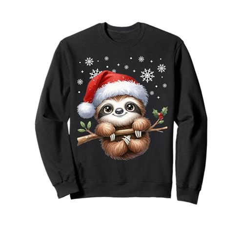 Faultier Frohe Weihnachten Familien Outfit Kinder Weihnachts Sweatshirt Faultier Frohe Weihnachten Familien Outfit Kinder Weihnachts Sweatshirt von Weihnachten Familie Herren Damen Kinder Bekleidung
