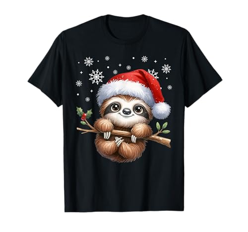 Faultier Frohe Weihnachten Familien Outfit Kinder Weihnachts T-Shirt von Weihnachten Familie Herren Damen Kinder Bekleidung