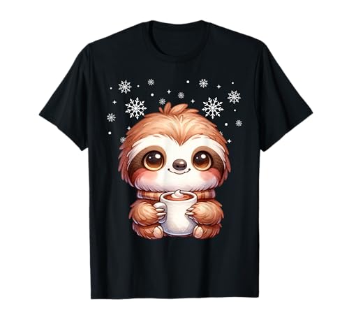 Faultier Kakao Weihnachten Familien Outfit Kinder Weihnachts T-Shirt von Weihnachten Familie Herren Damen Kinder Bekleidung