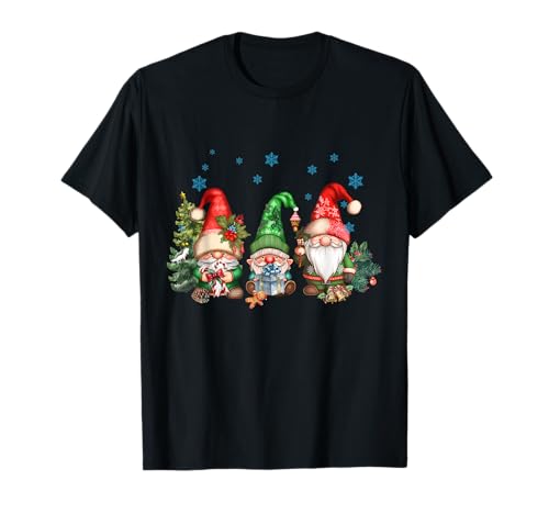 Weihnachten Familie Herren Damen Kinder Bekleidung - Weihnachtswichtel Zwerge Weihnachtsmützen Wichtel T-Shirt Schwarz Unisex EU S von Weihnachten Familie Herren Damen Kinder Bekleidung