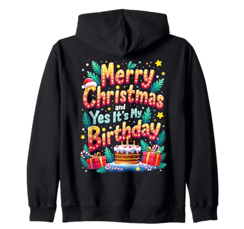 Frohe Weihnachten und ja, es ist Mein Geburtstag Jungen, Mäd Kapuzenjacke Frohe Weihnachten und ja, es ist Mein Geburtstag Jungen, Mäd Kapuzenjacke von Weihnachten Geburtstag Graphic Co.