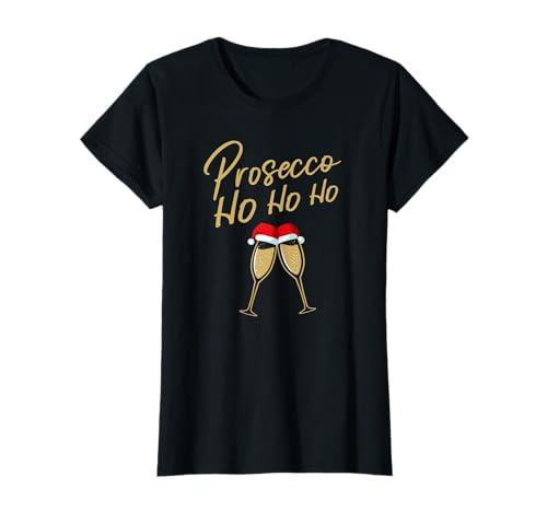 Weihnachten Prosecco Party Geschenke Damen T-Shirt Schwarz S V-Ausschnitt Kurzarm Buchstabenmuster Klassische Passform T-Shirt Weihnachten Prosecco Party Geschenke Damen T-Shirt Schwarz S V-Ausschnitt Kurzarm Buchstabenmuster Klassische Passform T-Shirt von Weihnachten Prosecco Party Geschenke