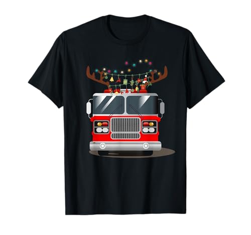 Rentier Feuerwehrauto Lusitg Weihnachten Feuerwehr Kinder T-Shirt Rentier Feuerwehrauto Lusitg Weihnachten Feuerwehr Kinder T-Shirt von Weihnachten Rentier Feuerwehr