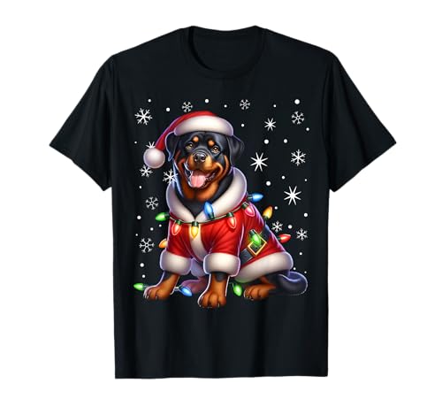 Weihnachten Rottweiler Herren Damen - Rottweiler Weihnachtsmann T-Shirt - Schwarz - S - Klassisch - Cartoon - Winter - Rundhals - Pull-On - 1 Count - Erwachsene - Unisex Weihnachten Rottweiler Herren Damen - Rottweiler Weihnachtsmann T-Shirt - Schwarz - S - Klassisch - Cartoon - Winter - Rundhals - Pull-On - 1 Count - Erwachsene - Unisex von Weihnachten Rottweiler Herren Damen