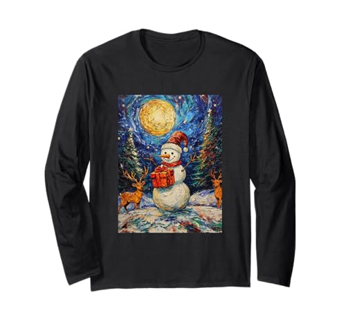 Rentier Deko Frauen Männer Kinder Weihnachten Schneemann Langarmshirt von Weihnachten Schneemann Rentier Outfit Damen Herren
