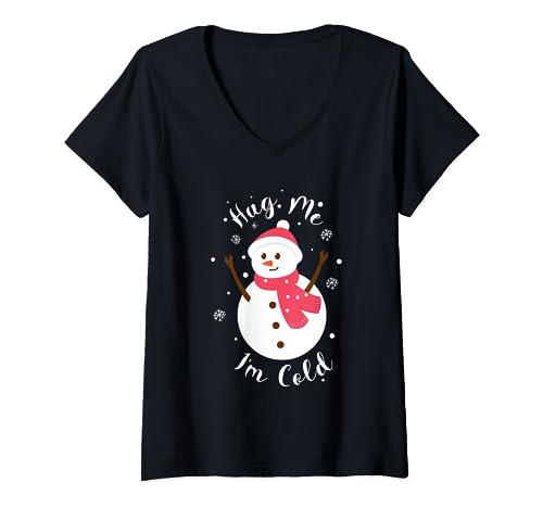 Weihnachten Damen V-Ausschnitt T-Shirt Schwarz S Cartoon Winter Weihnachten Damen V-Ausschnitt T-Shirt Schwarz S Cartoon Winter von Weihnachten