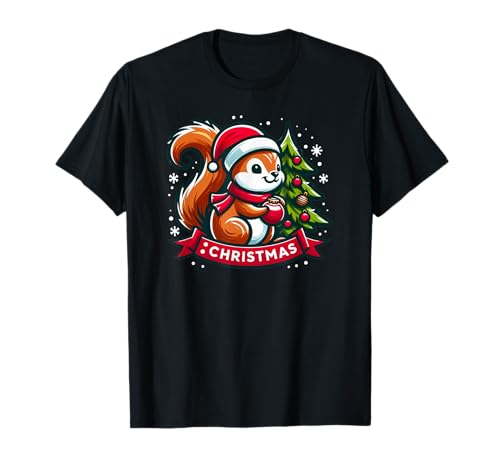 Weihnachts-Eichhörnchen-Feiertage T-Shirt - Unisex Erwachsene und Kinder - Schwarz - S - Kurzarm - Winter Weihnachts-Eichhörnchen-Feiertage T-Shirt - Unisex Erwachsene und Kinder - Schwarz - S - Kurzarm - Winter von Weihnachts-Eichhörnchen-Feiertage
