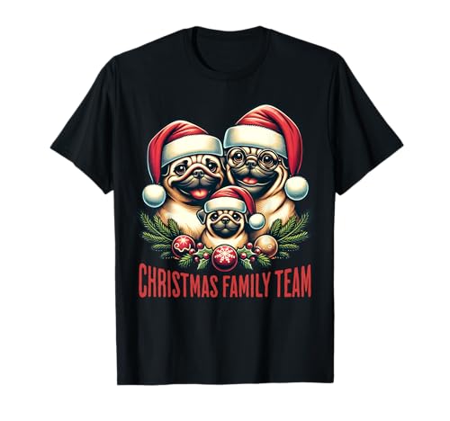 Christmas Family Team Mops Familie Süß Kinder Nikolaus T-Shirt Christmas Family Team Mops Familie Süß Kinder Nikolaus T-Shirt von Weihnachts Mops Familie Süß