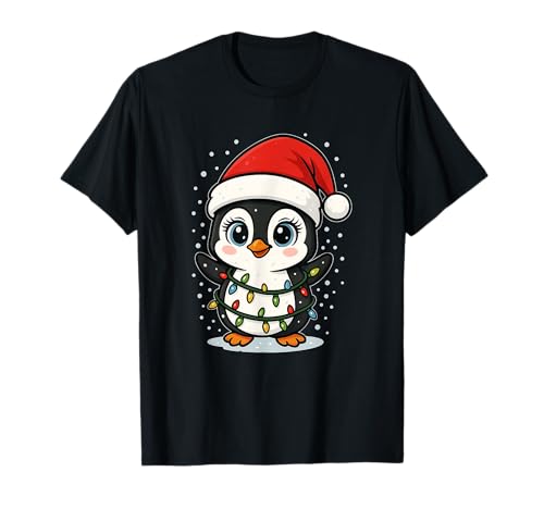 Lustige Pinguin Weihnachten Weihnachtsshirt Damen Herren T-Shirt von Weihnachts Tshirt Rentier Jungen Mädchen Kinder