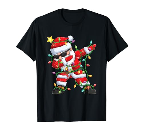 Weihnachtsshirt Herren Dabbing Weihnachtsmann Jungen Xmas T-Shirt von Weihnachts Tshirt Santa Weihnachten Geschenk