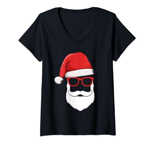 Weihnachtsoutfit Herren Nikolaus Santa Lustig Weihnachts T-Shirt mit V-Ausschnitt von Weihnachts outfit Herren Cool Weihnachtsmann