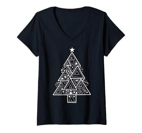 Damen Weihnachtsbaum Frohe Weihnachten Shirt Lustiges Christmas T-Shirt mit V-Ausschnitt Damen Weihnachtsbaum Frohe Weihnachten Shirt Lustiges Christmas T-Shirt mit V-Ausschnitt von Weihnachtsbaum TShirt Lustiges Weihnachtsshirt