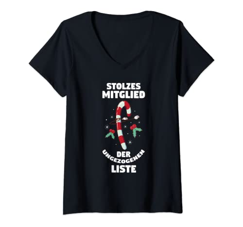 Damen Weihnachtsmann Lustiges Weihnachten T-Shirt mit V-Ausschnitt Damen Weihnachtsmann Lustiges Weihnachten T-Shirt mit V-Ausschnitt von Weihnachtsfest Weihnachten Geschenk