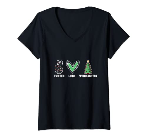 Damen Weihnacnhtsmann Weihnachten T-Shirt mit V-Ausschnitt Damen Weihnacnhtsmann Weihnachten T-Shirt mit V-Ausschnitt von Weihnachtsfest Weihnachten Geschenk