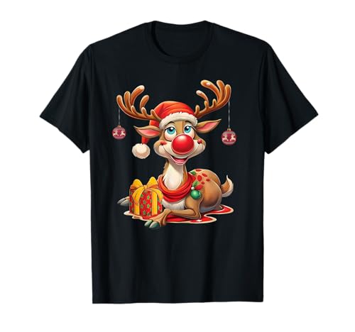 Weihnachtsshirt Herren Geschenk Geschenkidee Damen Rentier T-Shirt Weihnachtsshirt Herren Geschenk Geschenkidee Damen Rentier T-Shirt von Weihnachtsgeschenke Geschenk Santa Xmas Elch