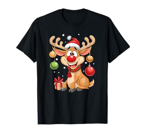 Rentier Weihnachtsshirt Herren Geschenk Geschenkidee Damen T-Shirt Rentier Weihnachtsshirt Herren Geschenk Geschenkidee Damen T-Shirt von Weihnachtsgeschenke Kinder Santa Xmas Elch