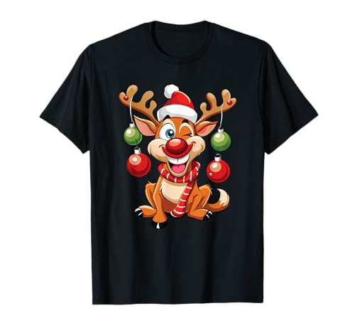 Rentier Weihnachtsshirt Herren Geschenk Geschenkidee Damen T-Shirt Rentier Weihnachtsshirt Herren Geschenk Geschenkidee Damen T-Shirt von Weihnachtsgeschenke Kinder Santa Xmas Elch