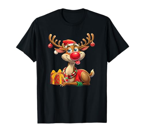 Rentier Weihnachtsshirt Herren Geschenk Geschenkidee Damen T-Shirt Rentier Weihnachtsshirt Herren Geschenk Geschenkidee Damen T-Shirt von Weihnachtsgeschenke Kinder Santa Xmas Elch
