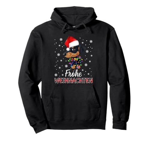 Weihnachtsoutfit Damen Herren Weihnachsmütze Hund Dackel Pullover Hoodie Weihnachtsoutfit Damen Herren Weihnachsmütze Hund Dackel Pullover Hoodie von Weihnachtsgeschenke & Weihnachtspullover Outfits