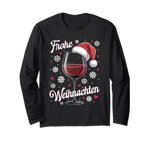Weihnachtsfeier Outfit Weihnachtspullover Damen Weinglas Langarmshirt von Weihnachtsgeschenke & Weihnachtspullover