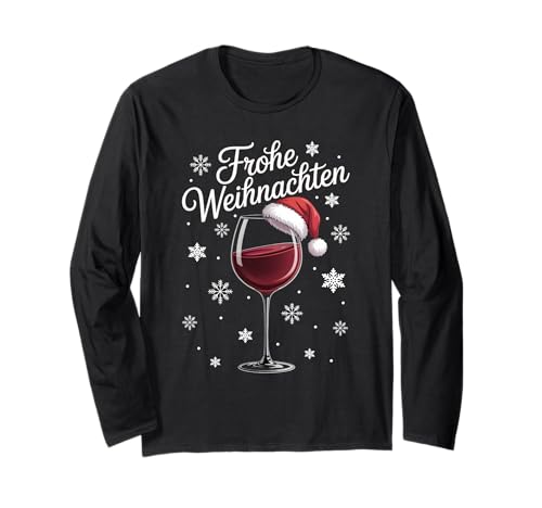 Weihnachtsfeier Outfit Weihnachtspullover Damen Weinglas Langarmshirt von Weihnachtsgeschenke & Weihnachtspullover