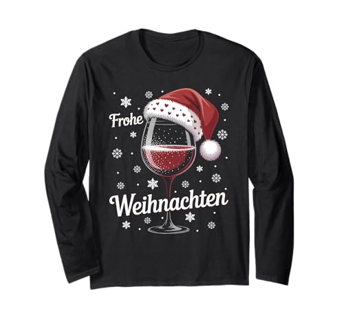 Weihnachtsfeier Outfit Weihnachtspullover Damen Weinglas Langarmshirt von Weihnachtsgeschenke & Weihnachtspullover