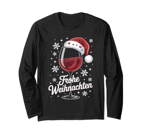 Weihnachtsfeier Outfit Weihnachtspullover Damen Weinglas Langarmshirt von Weihnachtsgeschenke & Weihnachtspullover