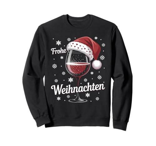Weihnachtsfeier Outfit Weihnachtspullover Damen Weinglas Sweatshirt von Weihnachtsgeschenke & Weihnachtspullover