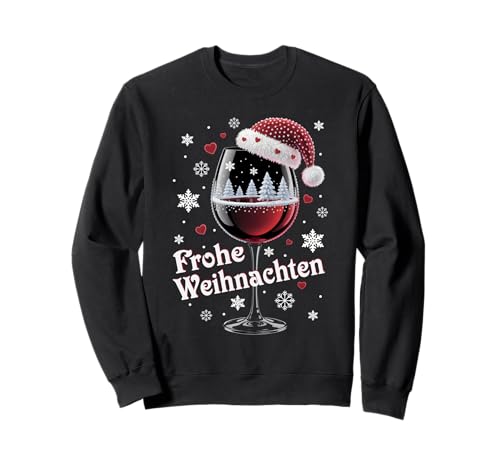 Weihnachtsfeier Outfit Weihnachtspullover Damen Weinglas Sweatshirt von Weihnachtsgeschenke & Weihnachtspullover