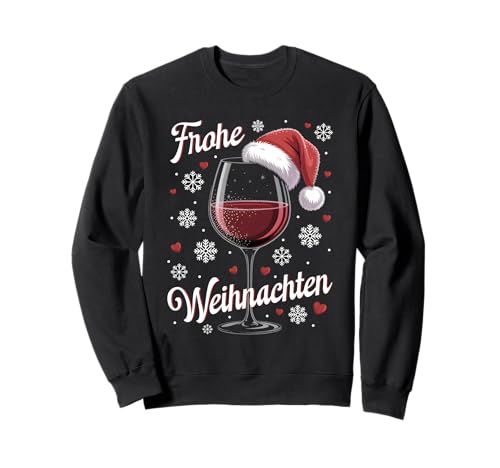 Weihnachtsfeier Outfit Weihnachtspullover Damen Weinglas Sweatshirt von Weihnachtsgeschenke & Weihnachtspullover