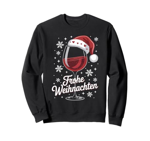 Weihnachtsfeier Outfit Weihnachtspullover Damen Weinglas Sweatshirt von Weihnachtsgeschenke & Weihnachtspullover