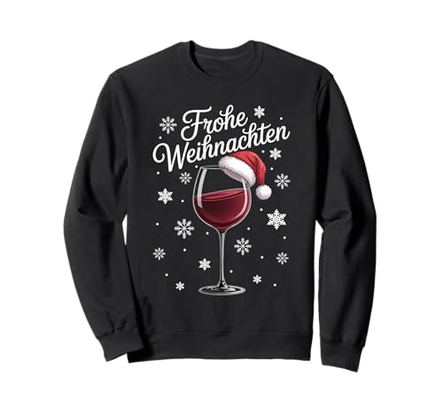 Weihnachtsfeier Outfit Weihnachtspullover Damen Weinglas Sweatshirt von Weihnachtsgeschenke & Weihnachtspullover