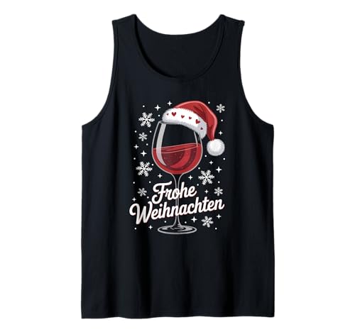 Weihnachtsfeier Outfit Weihnachtspullover Damen Weinglas Tank Top von Weihnachtsgeschenke & Weihnachtspullover